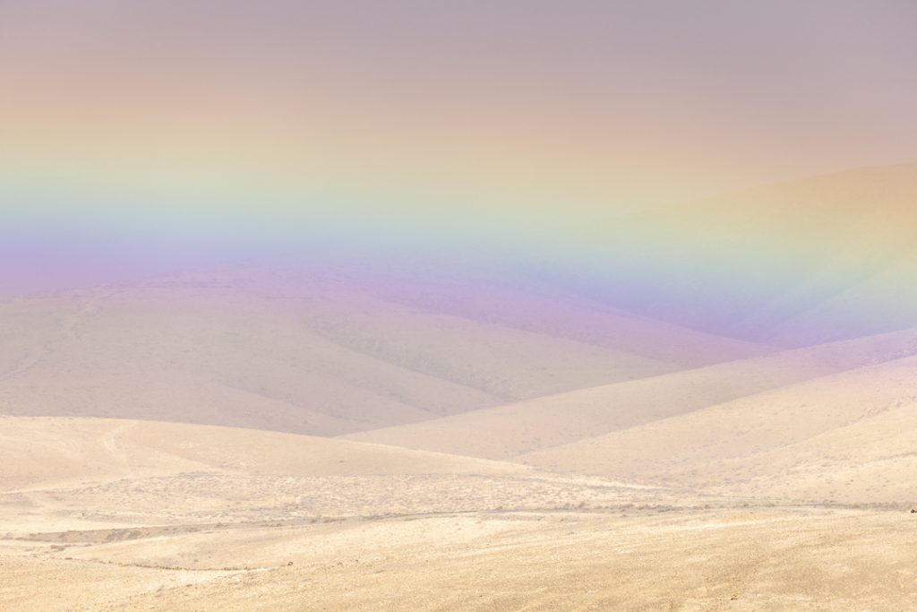Sand storm, rain and sun in Fuerteventura